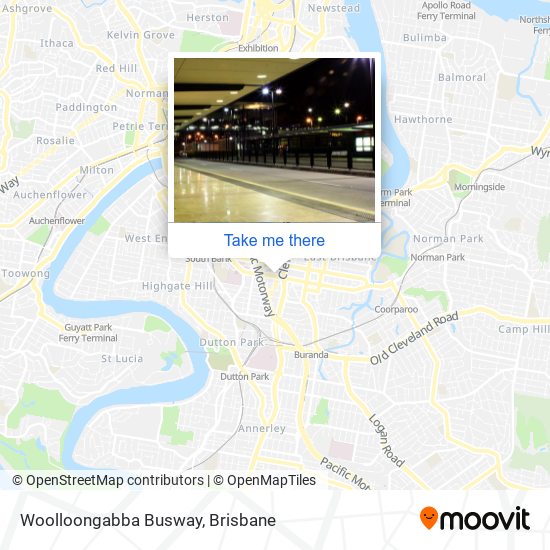 Woolloongabba Busway map