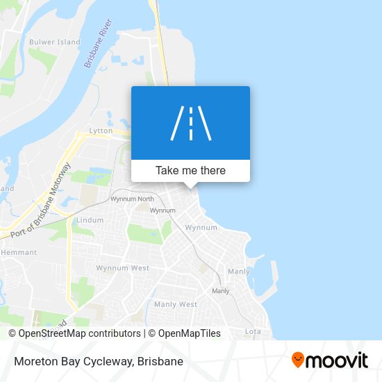 Moreton Bay Cycleway map
