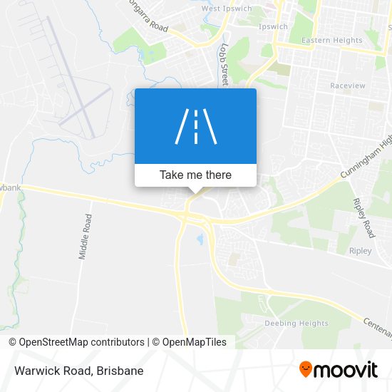 Warwick Road map
