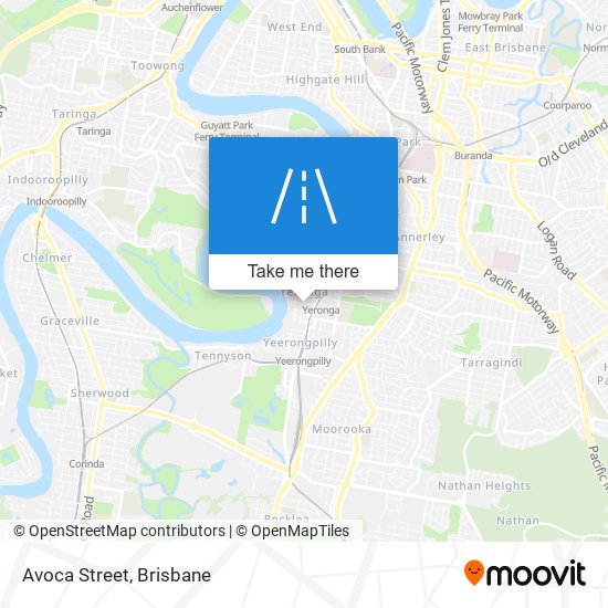 Mapa Avoca Street