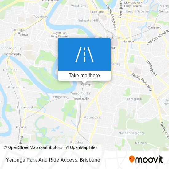 Mapa Yeronga Park And Ride Access
