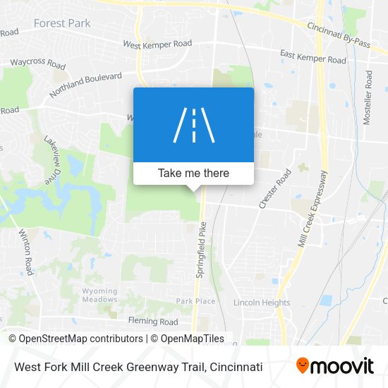 West Fork Mill Creek Greenway Trail map