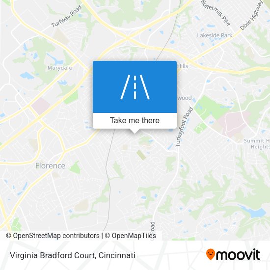 Mapa de Virginia Bradford Court