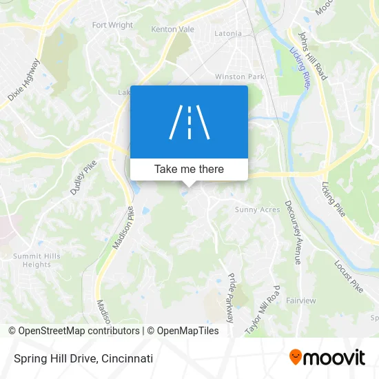 Spring Hill Drive map