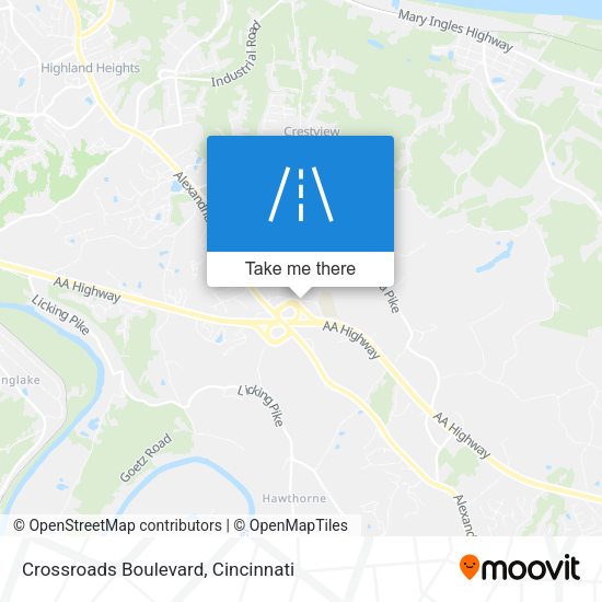 Crossroads Boulevard map