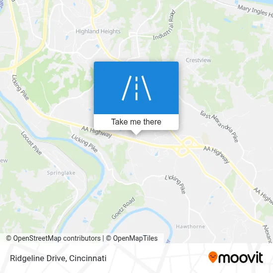 Ridgeline Drive map