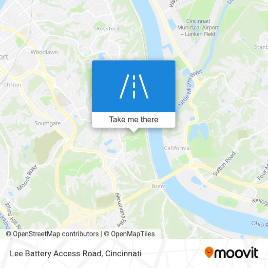 Lee Battery Access Road map