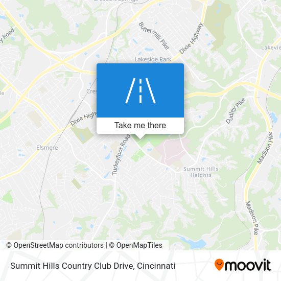 Summit Hills Country Club Drive map