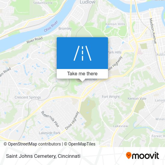 Saint Johns Cemetery map