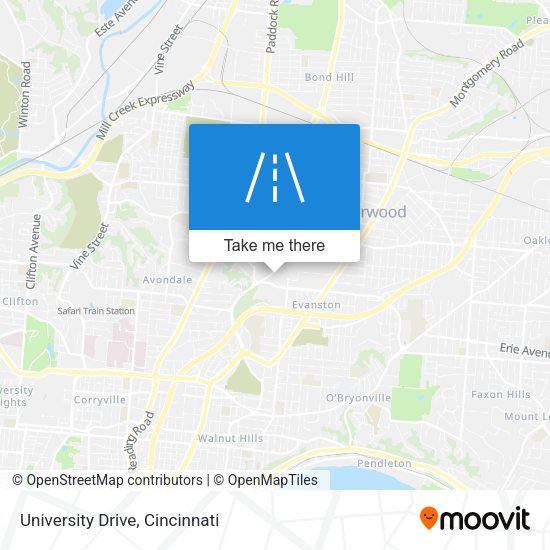 University Drive map