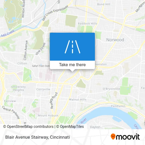Blair Avenue Stairway map