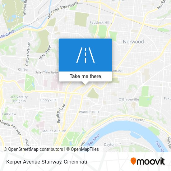 Kerper Avenue Stairway map