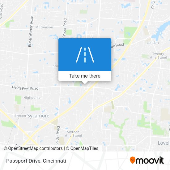 Mapa de Passport Drive