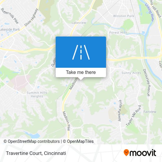 Mapa de Travertine Court