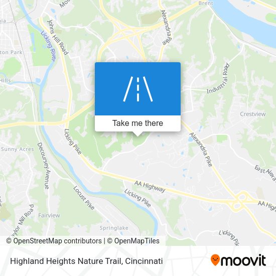 Highland Heights Nature Trail map
