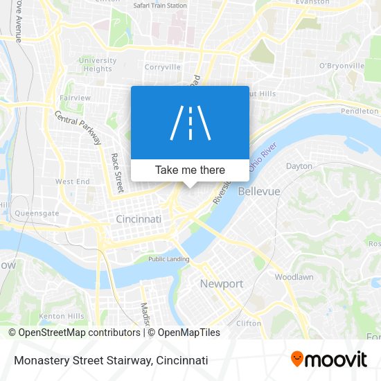 Monastery Street Stairway map