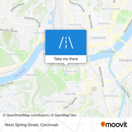 West Spring Street map