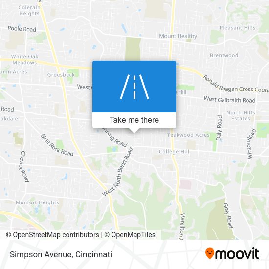Simpson Avenue map