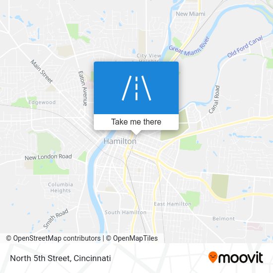 North 5th Street map