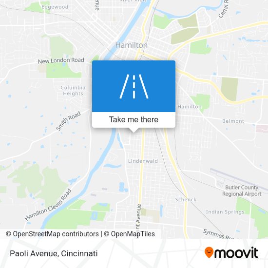 Mapa de Paoli Avenue