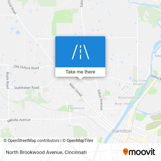 North Brookwood Avenue map