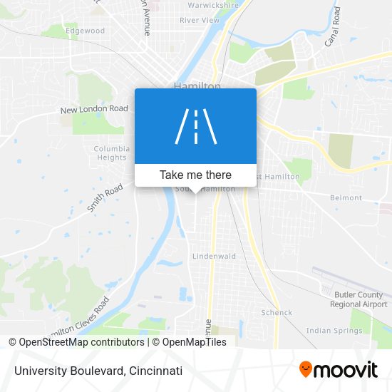 University Boulevard map