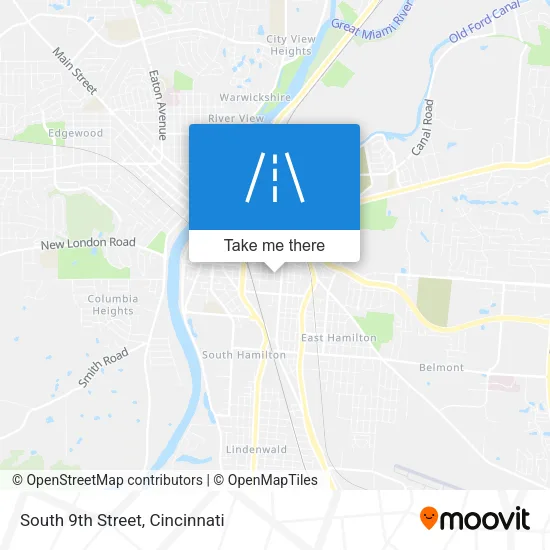 Mapa de South 9th Street