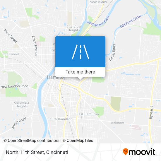North 11th Street map