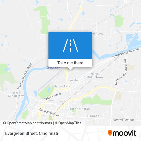 Evergreen Street map