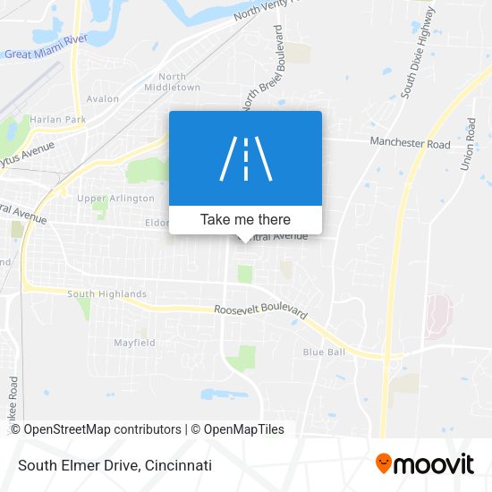 South Elmer Drive map