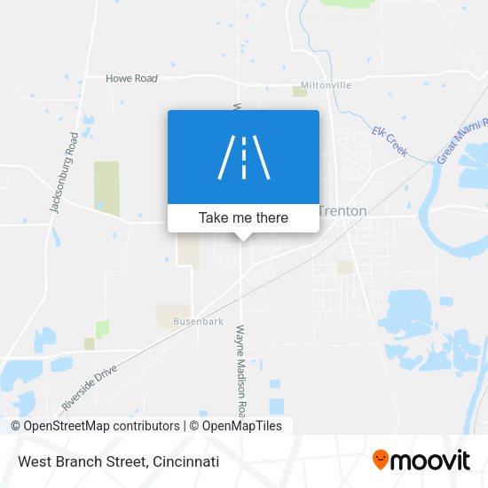 Mapa de West Branch Street