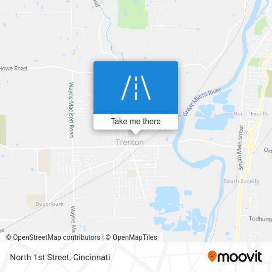 North 1st Street map