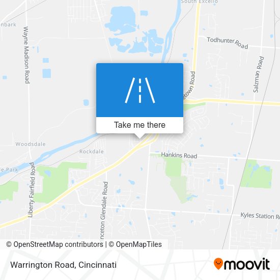 Warrington Road map