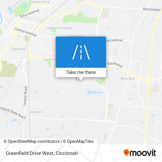 Greenfield Drive West map