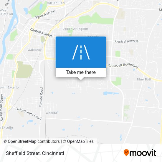 Mapa de Sheffield Street