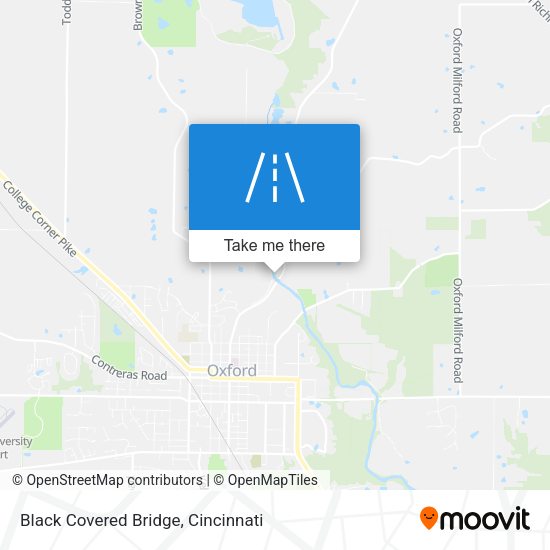 Black Covered Bridge map
