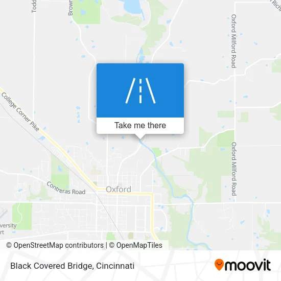 Black Covered Bridge map