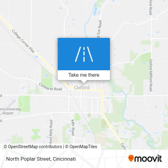 North Poplar Street map