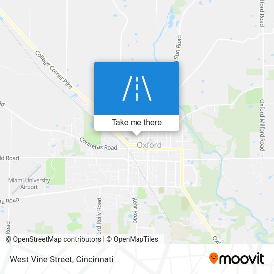 West Vine Street map