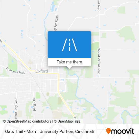 Oats Trail - Miami University Portion map