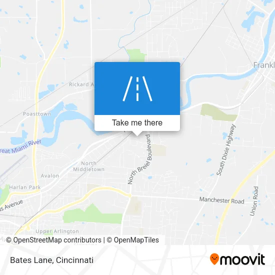 Bates Lane map