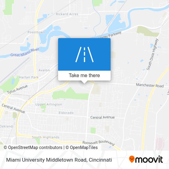 Mapa de Miami University Middletown Road