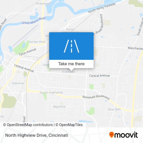 North Highview Drive map