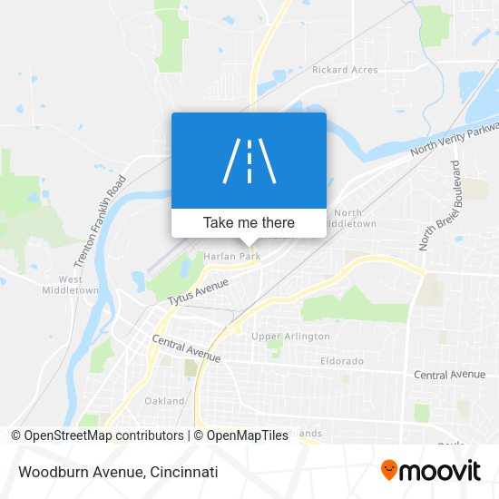 Mapa de Woodburn Avenue
