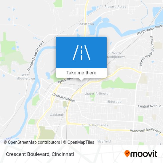Crescent Boulevard map