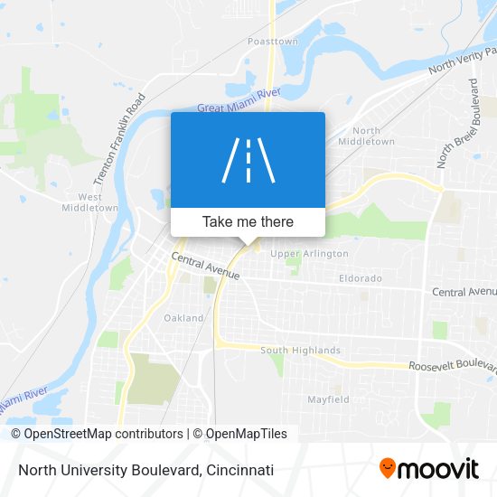 Mapa de North University Boulevard