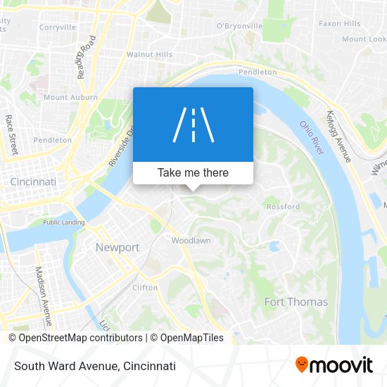 South Ward Avenue map