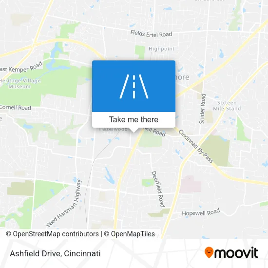 Ashfield Drive map