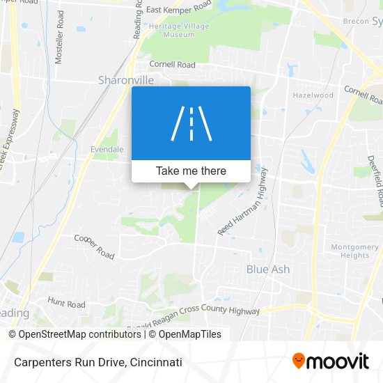 Carpenters Run Drive map