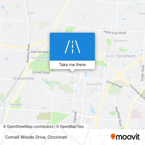 Cornell Woods Drive map
